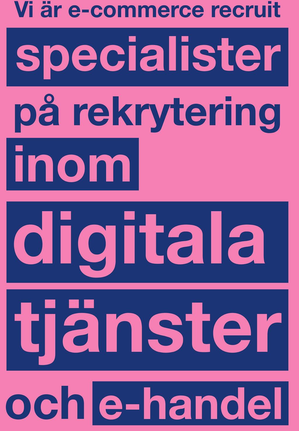 E-commerce Recruit rekrytering inom digitala tjänster och e-handel