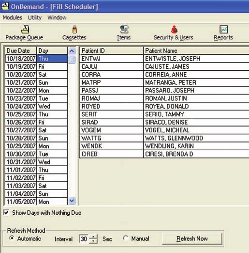 label information from your operating