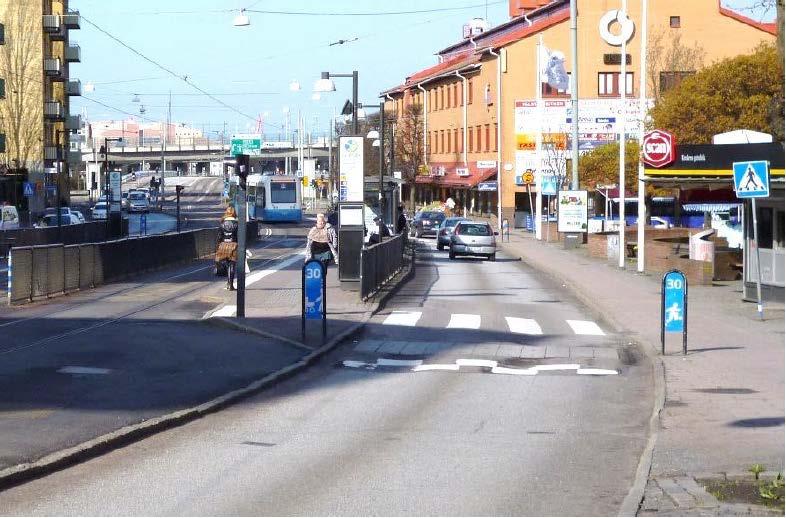 målpunkter kan effekten bli att de genar över spåret eller tvingas ta omvägar.