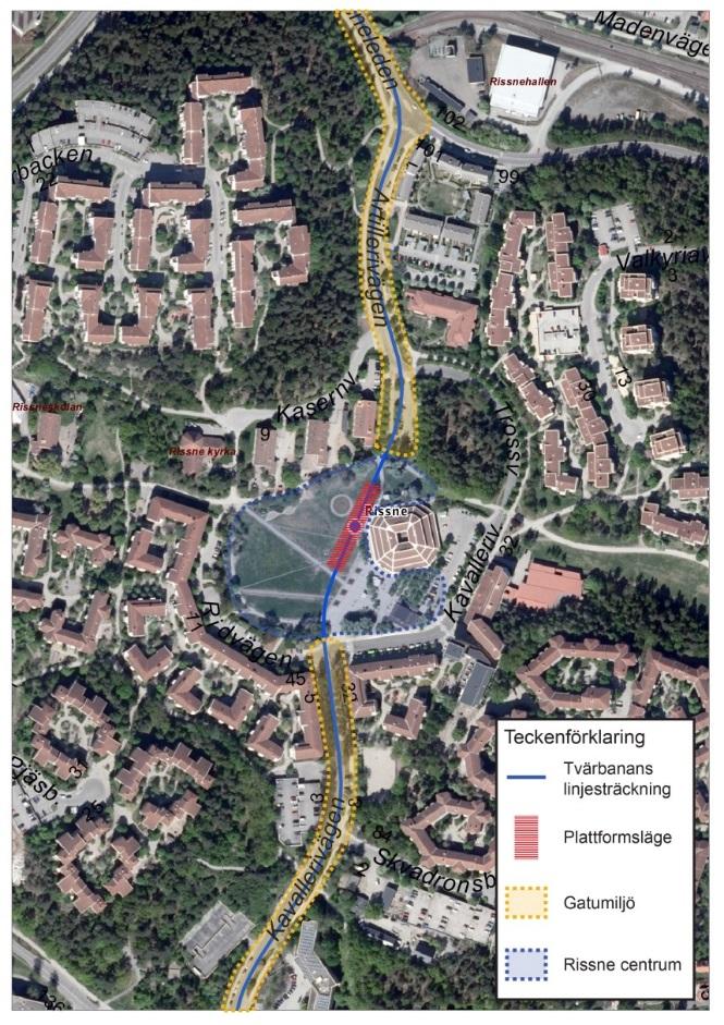 spårvagnen och fotgängare. Detta bedöms vara en initial negativ effekt, men som får övergående negativa konsekvenser för läsbarheten i trafiksituationen.