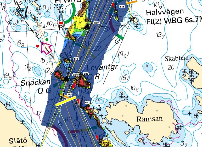 16 (47) 3.3 Ny Farledsyta I de tidigare simuleringsomgångarna har en ny farledsyta tagits fram.