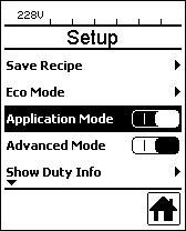 6.9 Visning av aktuella värden - Application Mode (programläge) [endast i Advanced Mode (avancerat läge)] För att få en översikt över relevant information som nätspänning, utnyttjande av värmen etc.