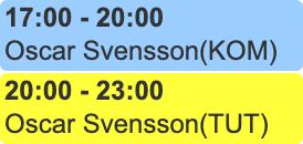 ändra pass på samma sätt som när filtret är Alla pass, förutom att man bara kan lägga till/ändra till en arbetstyp