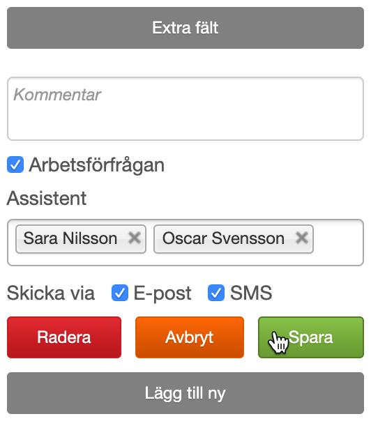 När ett pass har tilldelats dig blir du notifierad antingen via e-post eller SMS (eller båda två detta beroende på vad tilldelaren valde).