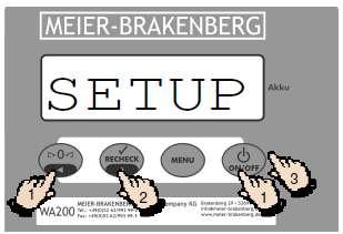 Ytterligare inställningar Konfiguration av vågbalkar 1. Tryck på pil + ON/OFF samtidigt och håll ned dem tills SETUP kommer fram i dispalyen. 2.