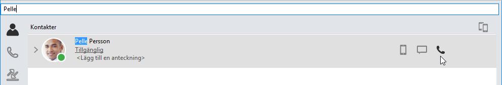 i samtalet. Klicka på Ring för att ringa upp personen.