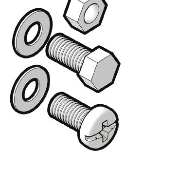 4 rondelles (E) pendant que le pilier