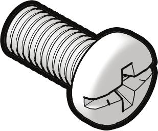 SCREWS KORTA SKRUVAR Vis courtes x4 LONG SCREWs LÅNGA