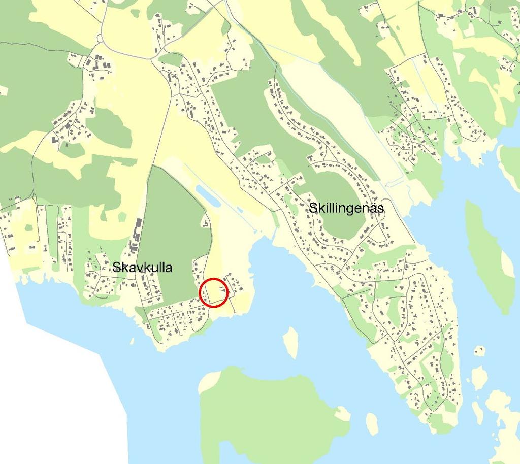 Områdesbeskrivning Läge och areal Platsen för den önskade exploateringen omfattar ca 3 400 kvadratmeter och är beläget i Skavkulla. Bild 1.