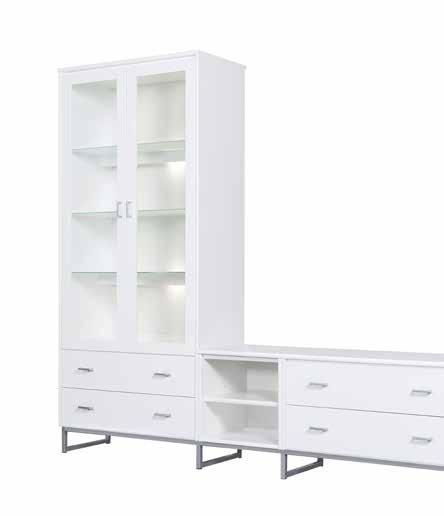 Steel 20 1 x Metallstativ 7042 1 x L 7103 1 x KA1/2 320 4 x Fermo Handtag 602 Bredd 42 cm Höjd 74 cm SÄNGBORD Praktisk och snygg - välj