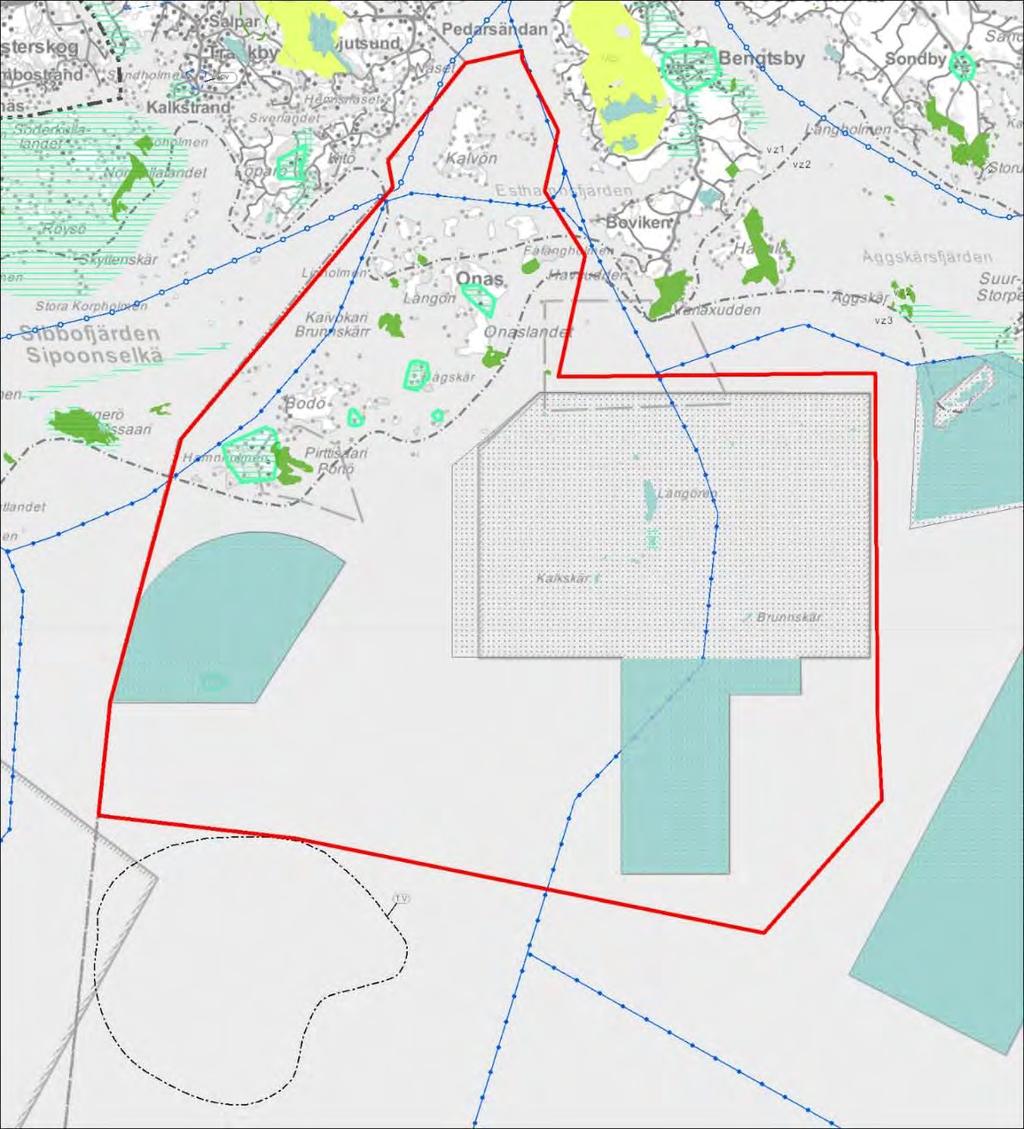 Bild 3. Etapplandskapsplan 4, utkast 2015. Planerna på landskapsnivå styr arbetet med delgenralplanen. 2.1.3 Generalplan Borgå landskommun utarbetade ett förslag till delgenralplan som täckte nästan hela kommunens strandområden, men planen förblev oavslutad 1983.