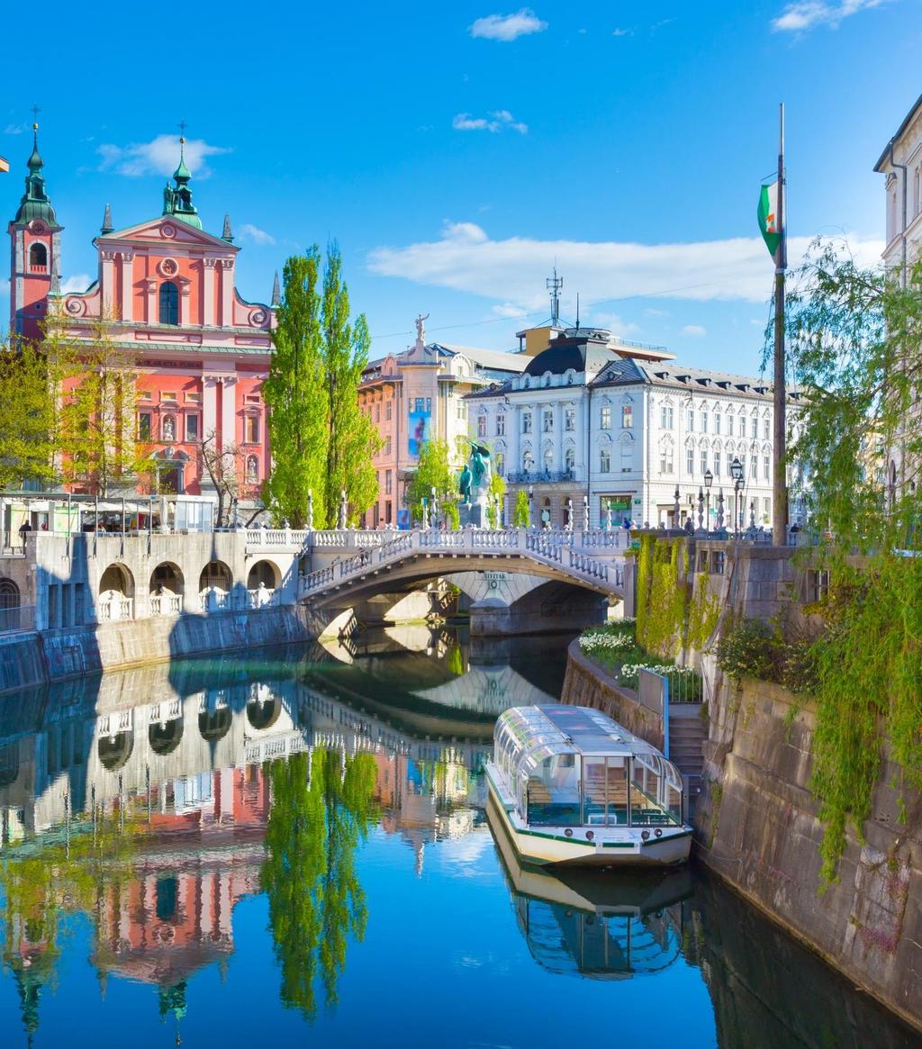 Ljubljana, Slovenien European Green Capital 2016 542 m2 grön yta i staden Bilfritt centrum