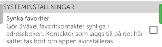 När du öppnar appen visas ett meddelande, klicka på Ta bort för att ta bort favoriterna från mobilens kontakter.