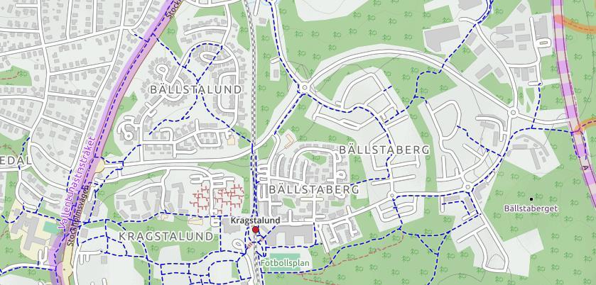 Tillgänglighet och framkomlighet Gång- och cykeltrafik I figur 4 nedan presenteras befintliga gång- och cykelbanor i området.