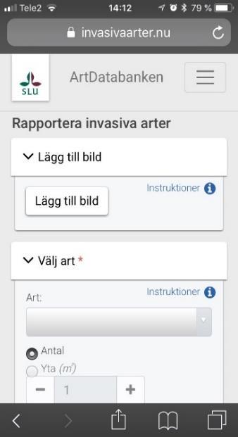 Inrapportering av IAS-fynd Rappen akvatiska arter GU, HaV, Lst Värmland Enkel inrapportering