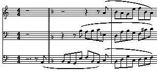 Liksom i sats 1 utgörs mellandelen av en utveckling av A-melodin. I Finalen, Im Marsch-Tempo, är vi tillbaka i a-moll. Formen liknar den i sats 2, alltså tredelad, ABA, med en lång mellandel.