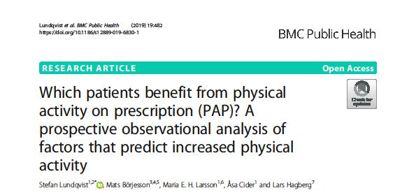 Vilka patienter har nytta av fysisk aktivitet på