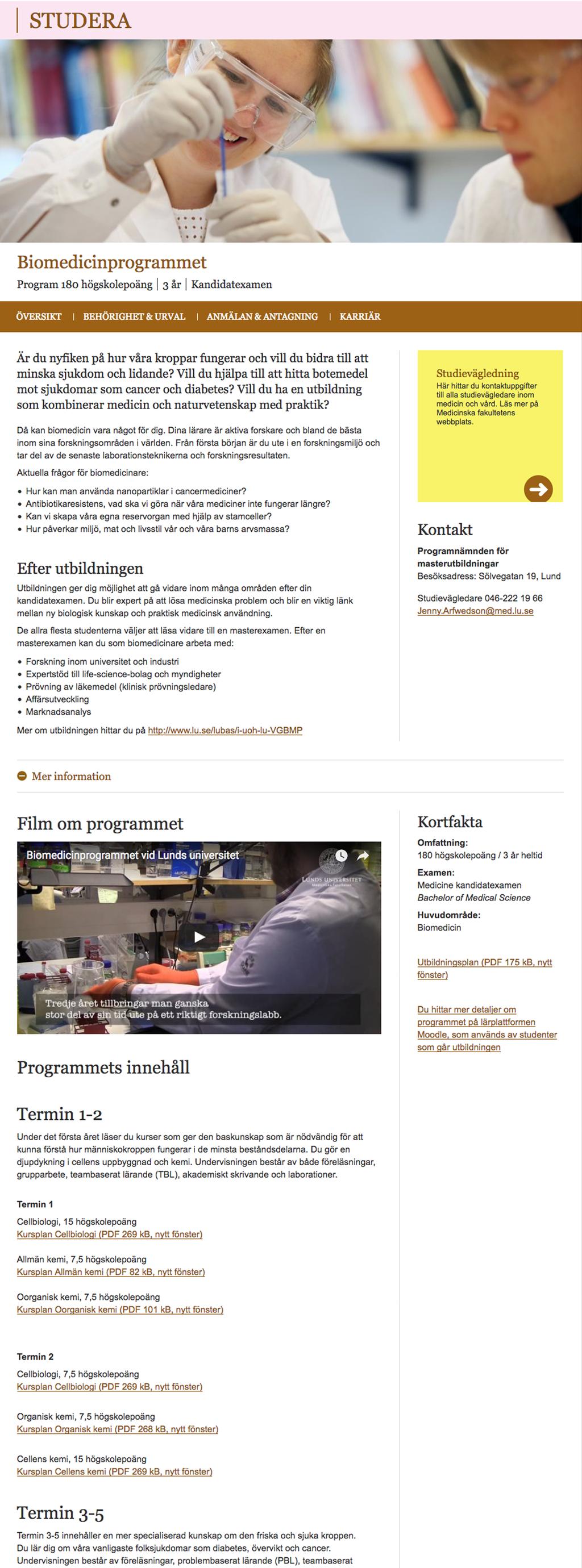 Utbildningspresentationer på lu.