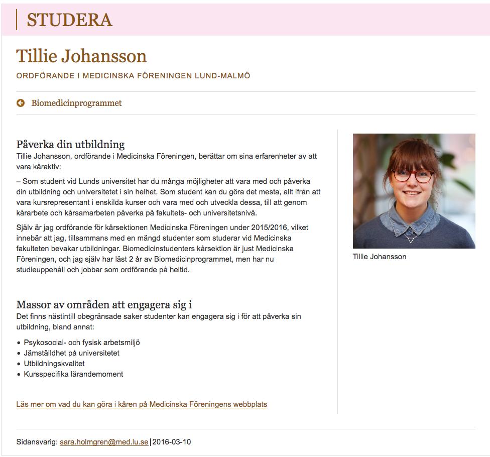 fullversion Huvudnotis med bild kort generell text om karriärmöjligheterna. Kan vara olänkad eller länkas till karriärartikel.