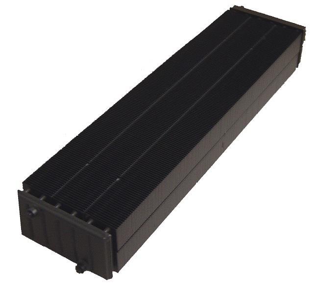 Beskrivningstext Exempel: DUO80 Kamflänskonvektor, grundlackerad i svart färg, (exempel) höjd 160 mm, djup 0 mm, totallängd 00 mm. Konsoler (exempel) golvstående konsolhöjd 1 mm ställbar +40 mm.
