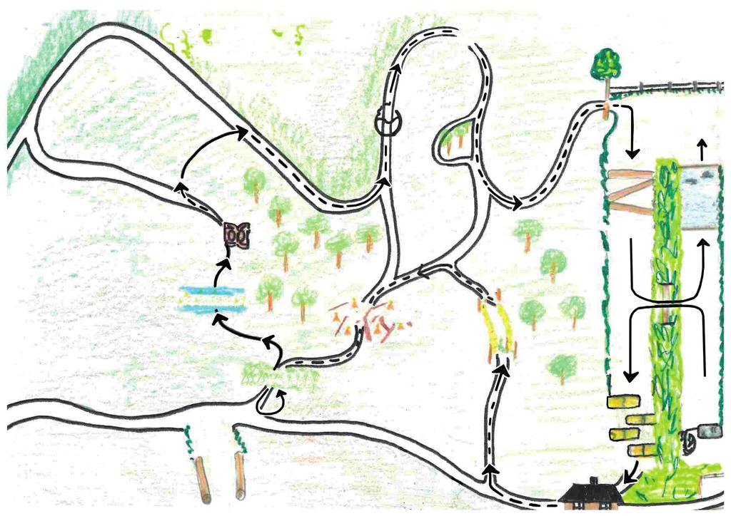 Söndag Curtain 5 Bollarna 4 Hästskogrind LÅnga RUNDAN NATURE TRAIL Vatten Saloon 7 6