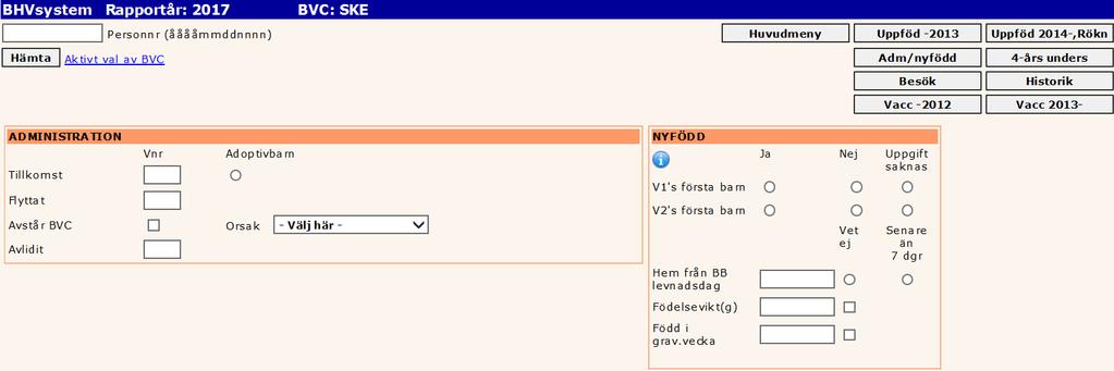 Administration/nyfödd