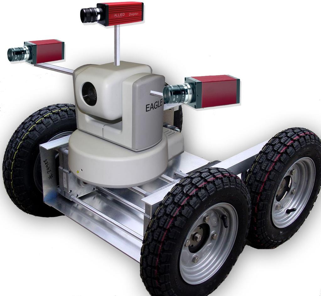 1 Inledning FOI ska konstruera en obemannad markgående robot (UGV). Vi har fått i uppgift att utveckla ett system som ska ge information som kan hjälpa roboten med t.ex. kollisionshantering.