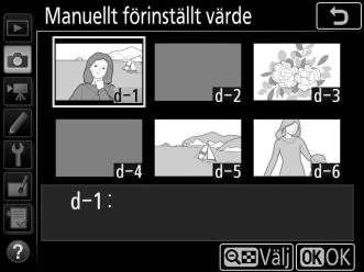 6 Kontrollera resultatet. Om kameran kunde mäta ett vitbalansvärde blinkar C i kontrollpanelen, och sökaren visar ett blinkande a. Tryck in avtryckaren halvvägs för att återgå till fotograferingsläge.