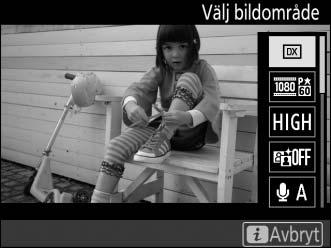 Använda i-knappen Alternativen som listas nedan kan kommas åt genom att trycka på i-knappen i filmläge.