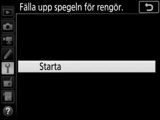 Manuell rengöring Om främmande föremål inte kan tas bort från bildsensorn med alternativet Rengöra bildsensorn i inställningsmenyn (0 289) kan sensorn rengöras manuellt enligt beskrivningen nedan.