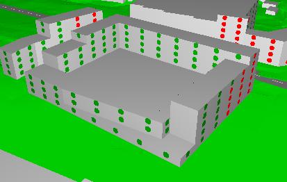 BILAGA 11 Keywe Selma Lagerlöfs Torg Vägtrafik (prognos) Maximal ljudnivå Föreslagen bebyggelse 3D < 70 dba > 70 dba Riktvärdesbeskrivning