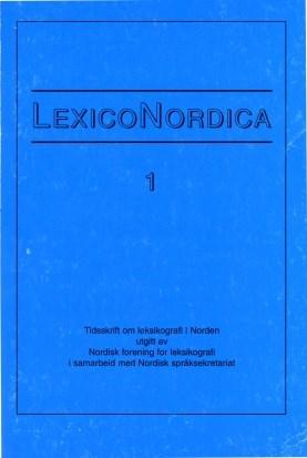 LexicoNordica Forfatter: Anmeldt værk: Nina Martola Pia Virtanen. 1993. Zur Geschichte der finnisch-deutschen Lexikographie 1888-1991. Studien zur Makrostruktur. Hildesheim: Olms.