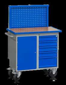 Trolleys Mobile Workbench 200 5 Drawers/ 1 Door Mobil Arbetsbänk