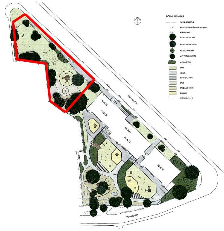 Detaljplaner För området gäller detaljplan för Kullen 4, C248, laga kraft 1991-09-20. Där anges fastigheten som skola och norra delen av kvarteret som parkmark.