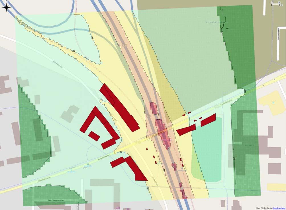 Luftkvaliteten vid Resecentrum Datum 2014-12-01 Ver 1 Av kartfigurerna kan man se att det finns beräkningspunkter där miljökvalitetsnormerna för både kvävedioxid och PM 10 överskrids.