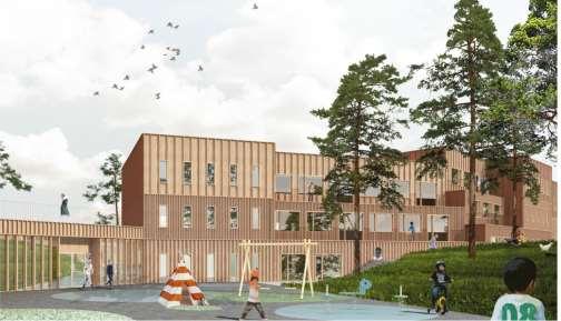 Sid 5(15) Förslag 2 - Turako AB Skolbyggnad Anbudet är ett genomarbetat förslag som visar byggnadens placering, arkitektur och materialval.