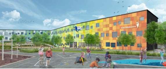 Sid 7(15) Förslag 3 - Hemsö Fastighets AB Skolbyggnad Anbudet är ett genomarbetat förslag som visar byggnadens placering, arkitektur och materialval.