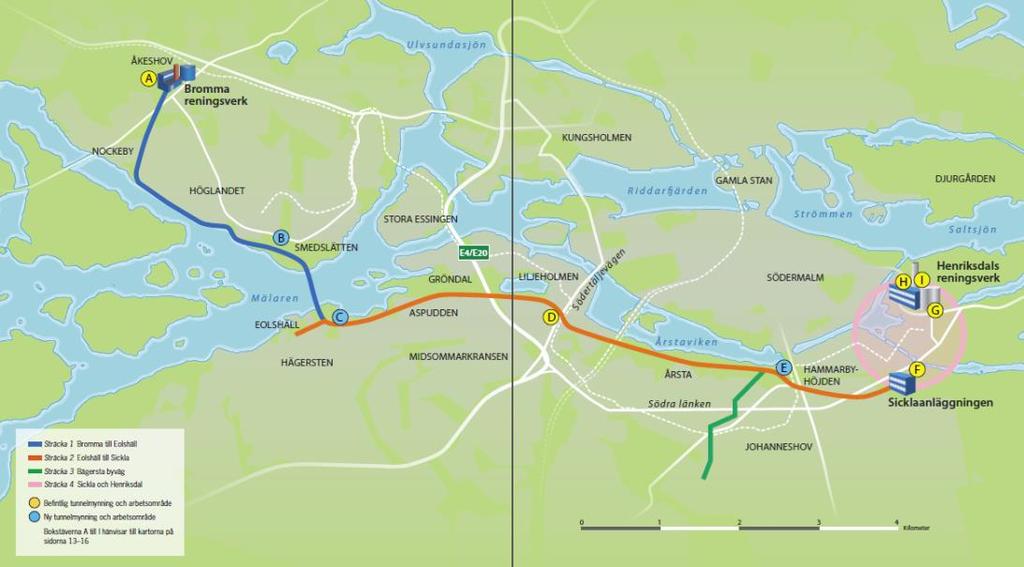 Bakgrund: Stockholms framtida avloppsvattenrening (SFAR) Nedläggning av Bromma reningsverk Vattnet leds om till Henriksdal Ombyggnad av