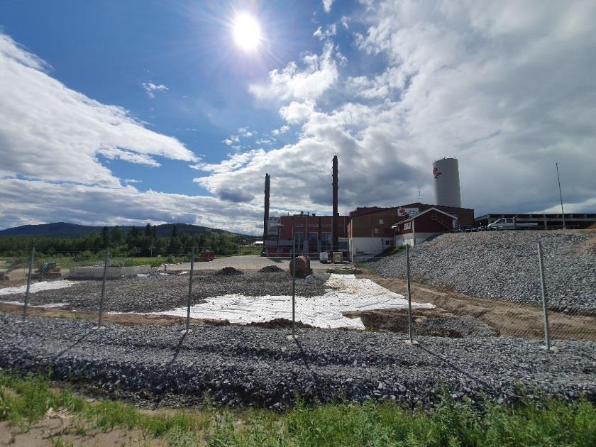Fig 2. Bild på fjärrvärmeverket som är beläget i planområdets norra del.