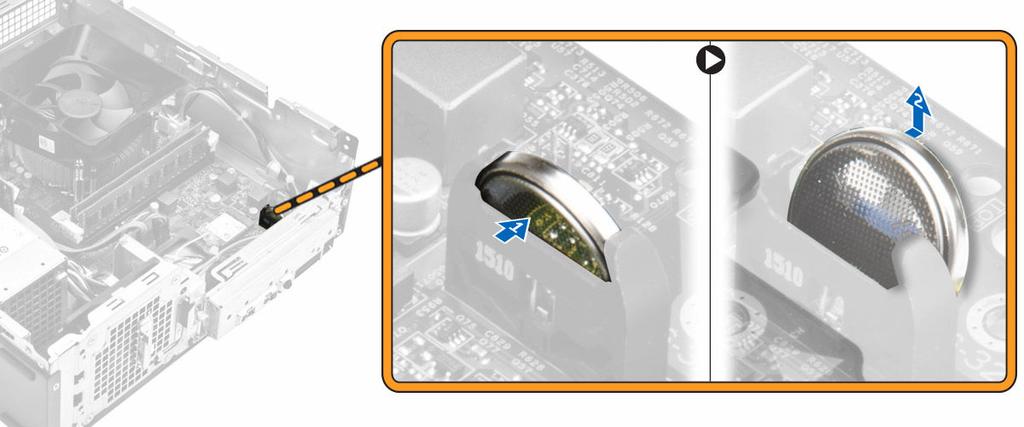 Installera WLAN-kortet 1. Sätt i WLAN-kortet i kontakten på moderkortet. 2. Anslut WLAN-kablarna till kontakterna på WLAN-kortet. 3.