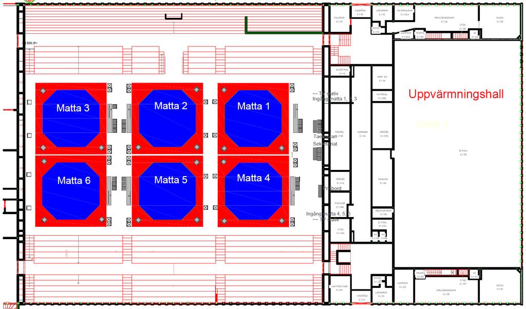 Information för deltagande i Kyorugi Svenska mästerskapen 2019 Tävlingsdatum: lördag 7 december Domarmöte: kl. 08:00-08:30 Tävlingsstart: kl. 09:00 Inget coachmöte kommer att hållas.