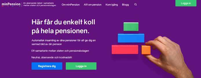 3. minpension före inloggning Även som oinloggad finns det mycket fakta och information som du kan ta del av på minpension. 3.