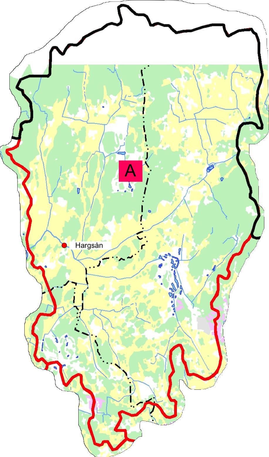 A. Hargsåns avrinningsområde Vattendrag