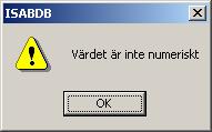 Om ändringar gjorts i den tabell som visas kommer programmet fråga om den ska spara ändringarna.