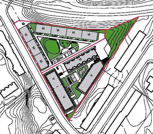 Sida 15 (51) Planförslag Ny bebyggelse Övergripande Bebyggelsen i planförslaget består av två halvslutna kvarter vilka korsas av en kvartersgata.