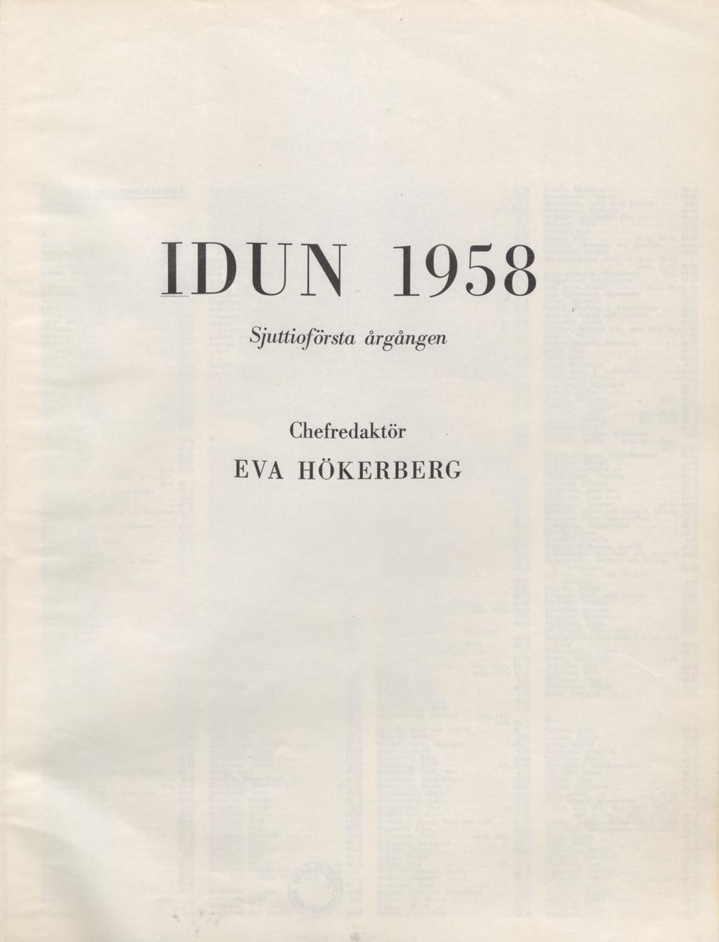 IDUN 1958 Sjuttioförsta årgången - PDF Gratis nedladdning