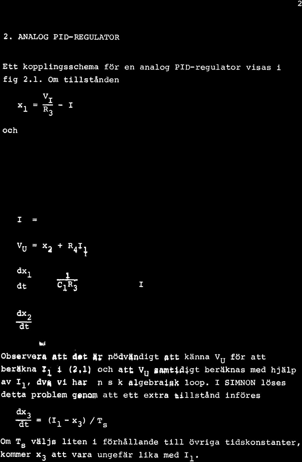 Simulering Av En Analog Pid Regulator Pdf Free Download