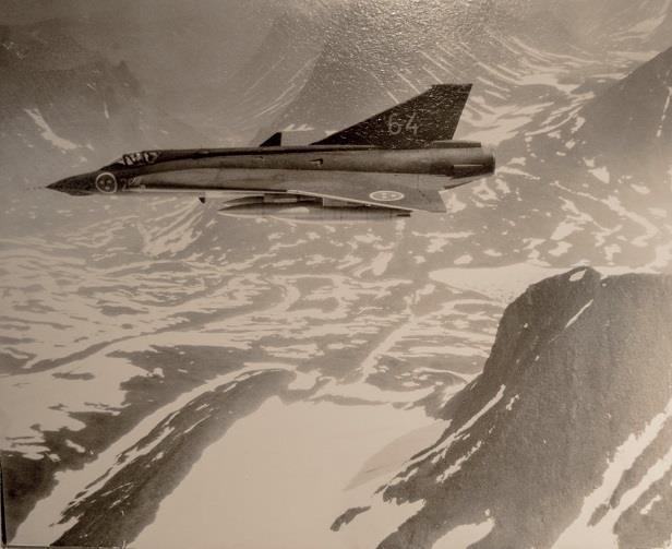 Den här montern är en modell av hur det såg ut på en flygbas fram till man byggde om utvalda baser