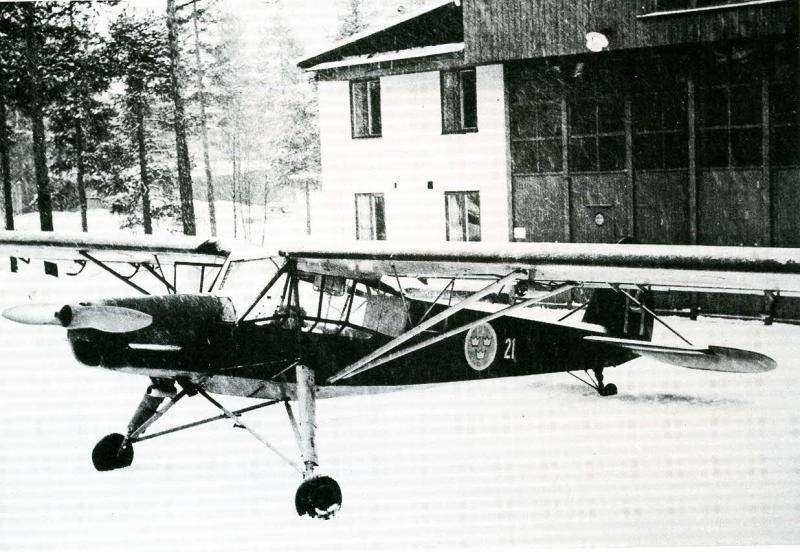 Arkivbild på en av F 21:s Storkar. Storkens flygegenskaper utnyttjade de så kallade Fjällstorkarna, som från hösten 1944 till 14 maj 1945 var baserade i Kiruna.