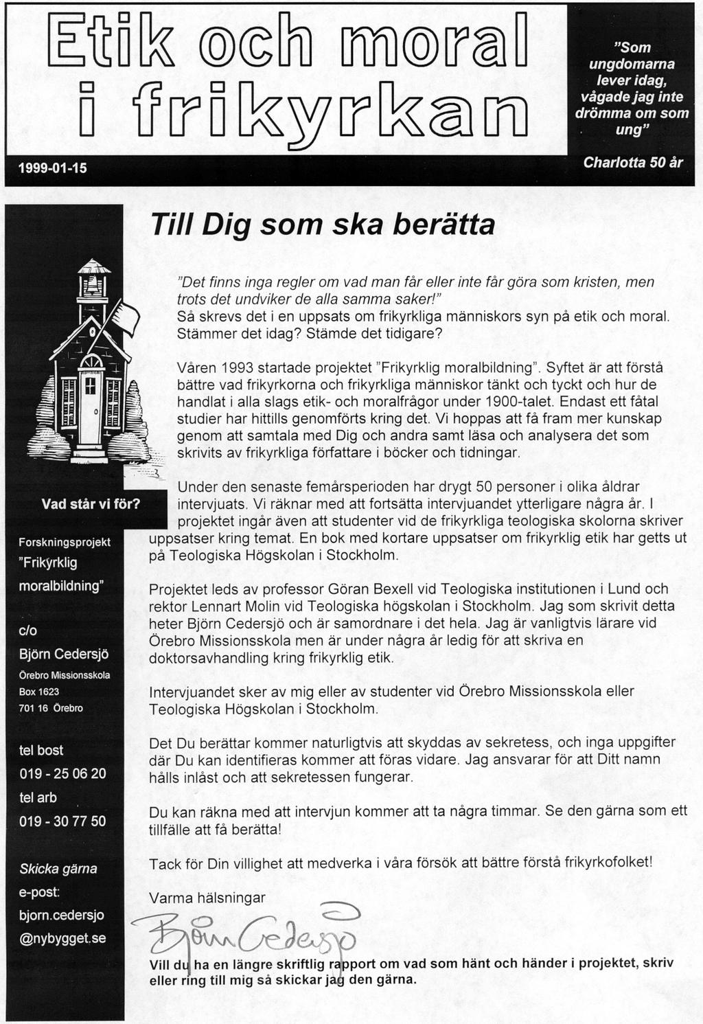 Bortom syndakatalogen : en studie av svensk frikyrklig etik från 1930-talet  till 1990talet - PDF Gratis nedladdning